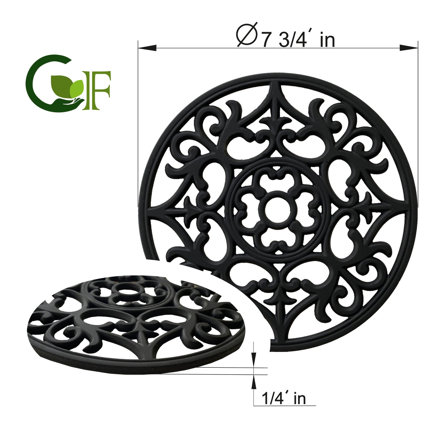 Silicone Heat Resistant Trivet Mat Set of 3 Hot Pan Holder Hot Pads Flexible Durable Non Slip Coasters for Pots & Hot Dish Trivet Teapot Trivet