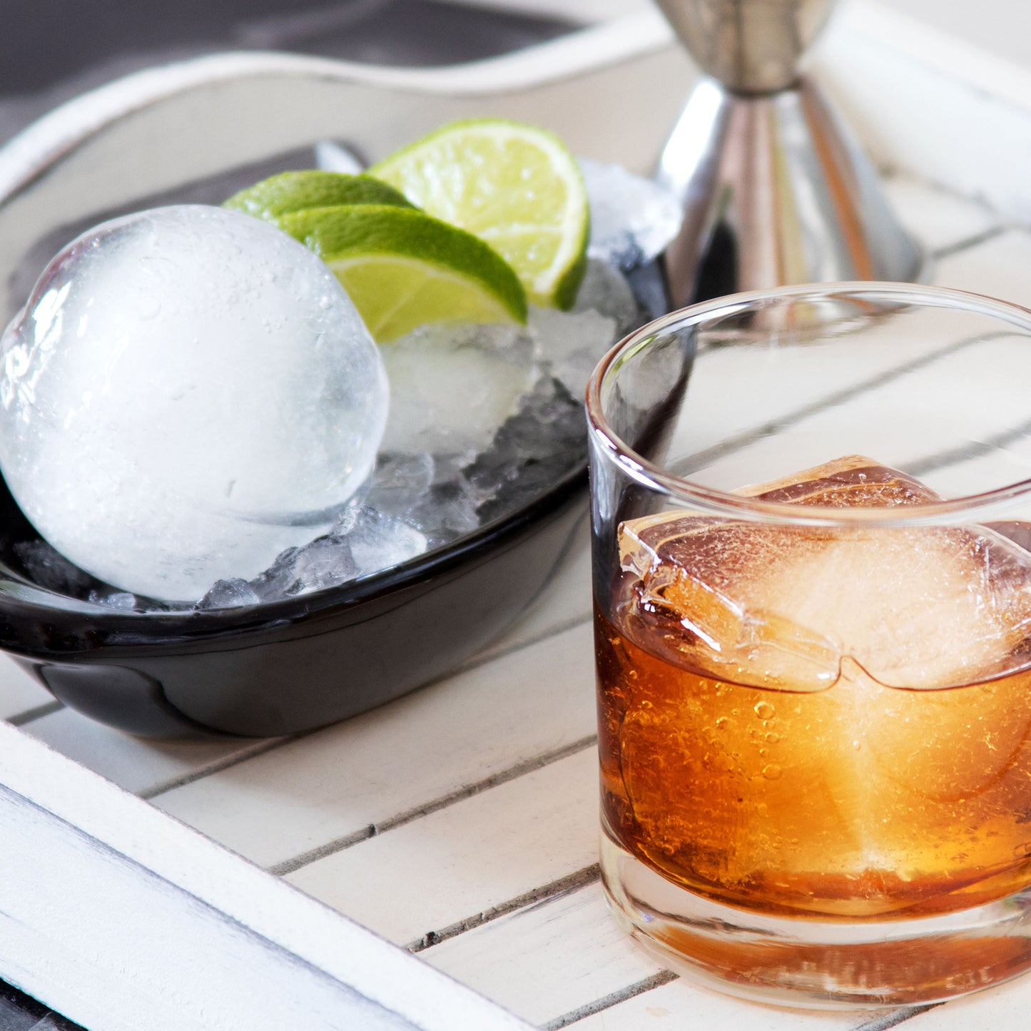 Round Silicone Ice Cube Trays Set of 2 , Flexible 6 Ice Balls 1.75" Maker with Lids & Funnels, BPA Free Round Silicone Ice Cube Molds, Easy Release Silicone Ice Cube Tray for Whiskey, Cocktail, Coffee