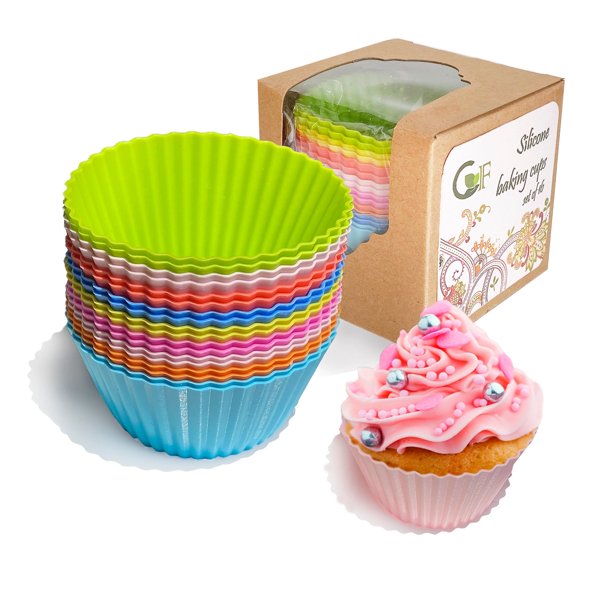 Silicone Cupcake Baking Cups Heavy Duty Silicone Baking Cups