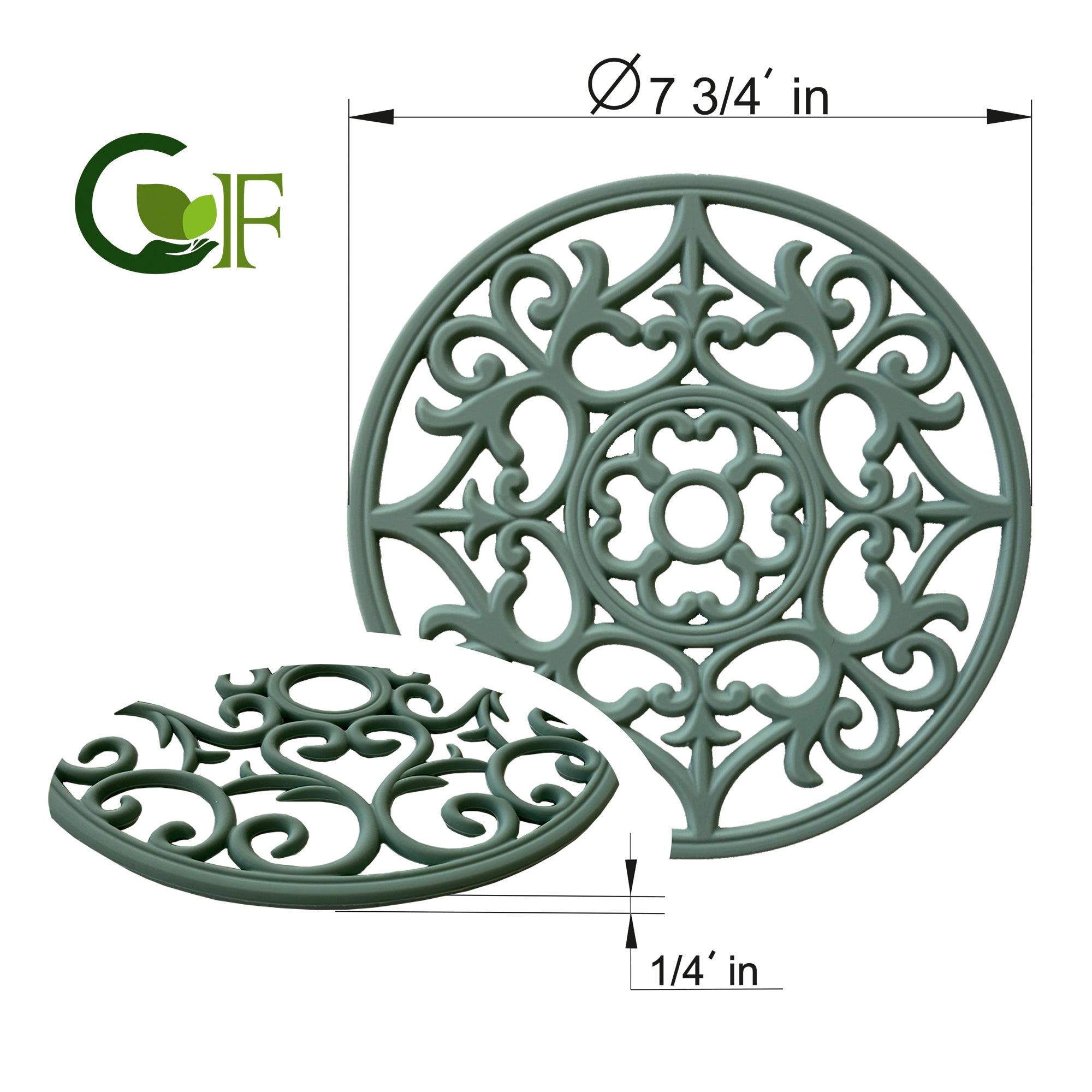 Non-slip and heat resistant set of 3 silicone trivet mat for hot dishes, 2024 hot pads and hot pans.